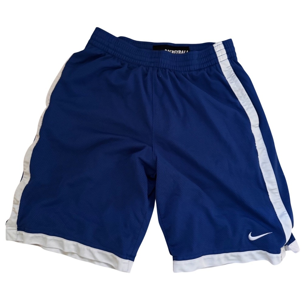 Nike‎ Basketball Mesh Shorts Men's S Royal Blue Blockette Gorpcore Athletic EUC
